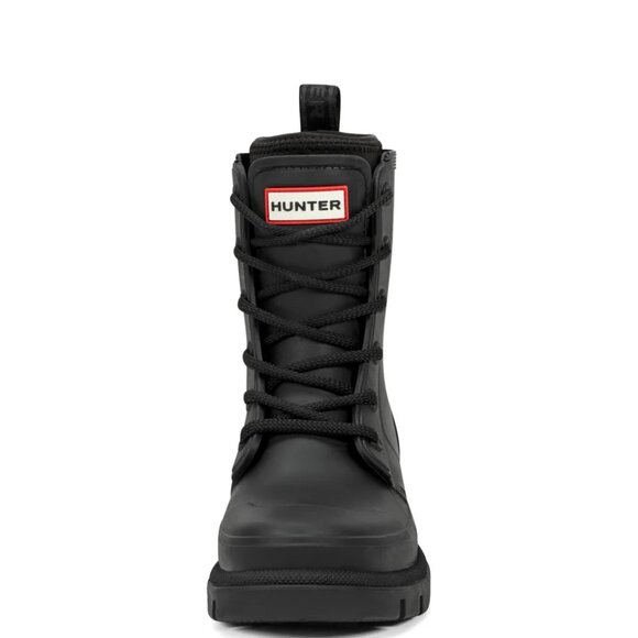 Hunter Women's Diana Waterproof Lace-Up Rain Boots in Black - Picture 8 of 10